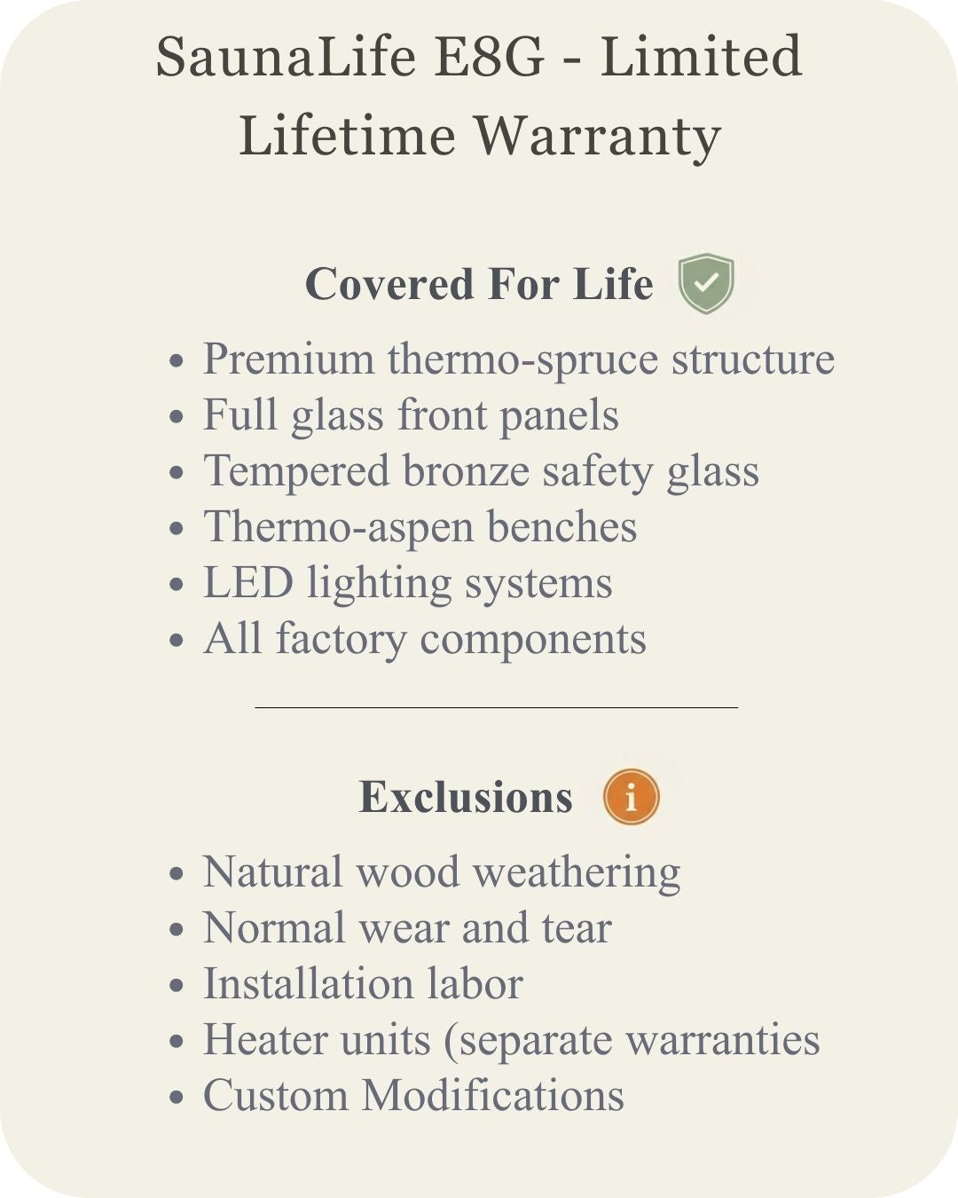 SaunaLife E8 Outdoor Barrel Sauna (6 person)