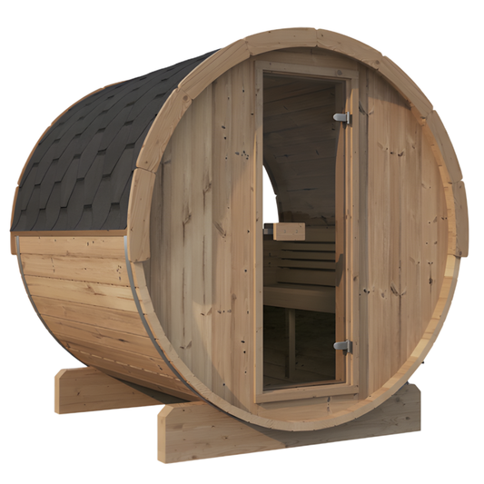 SaunaLife E7W Outdoor Barrel Sauna Rear Window (4 Person)