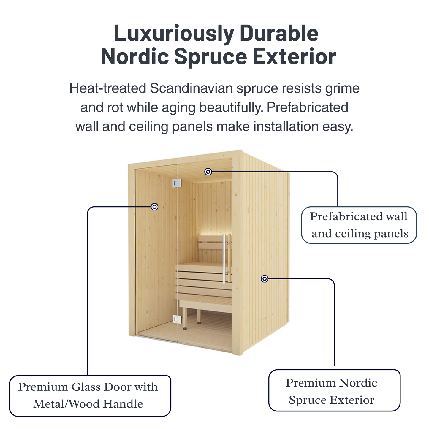 SaunaLife X2 Indoor Sauna with Glass Front (2 Person)