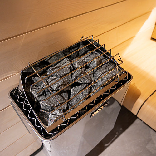 Harvia KIP45B Electric Heater with built-in controls + Harvia AC3000 stones