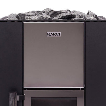 16kW Narvi Kuru Wood-Burning Heater + $30 Narvi Split-Face Stones (2 orders of stones) + $65 Narvi Round Stones (2 order of stones