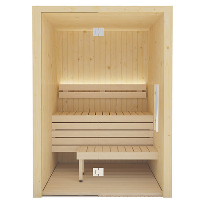 SaunaLife X2 Indoor Sauna with Glass Front (2 Person)