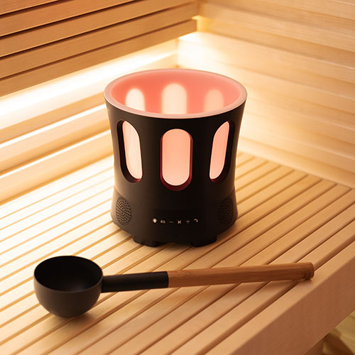 SaunaLife SaunaZone - Bluetooth Speaker, Sauna Bucket, with Lights