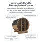 SaunaLife E7G Outdoor Barrel Sauna Glass Front (4 Person)