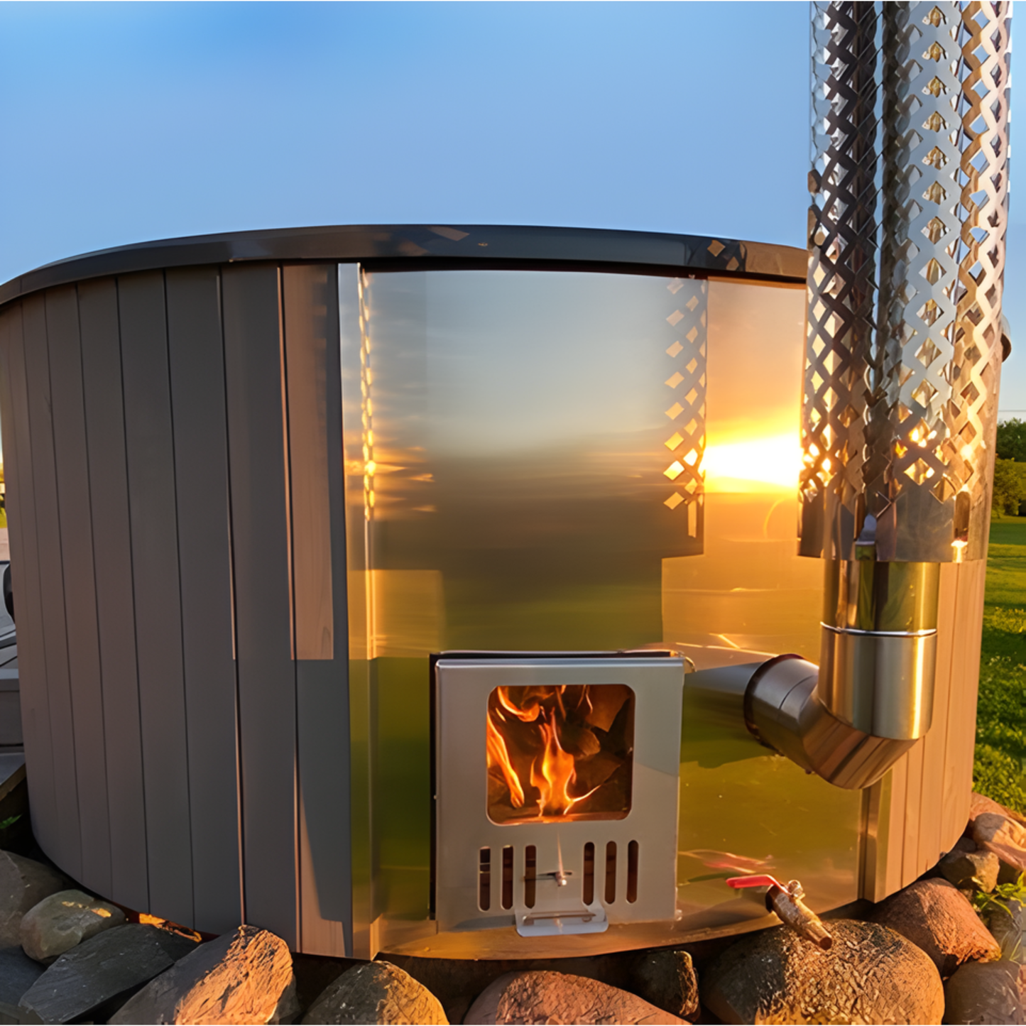 SaunaLife S4N Wood Fired Hot Tub (6 Person)